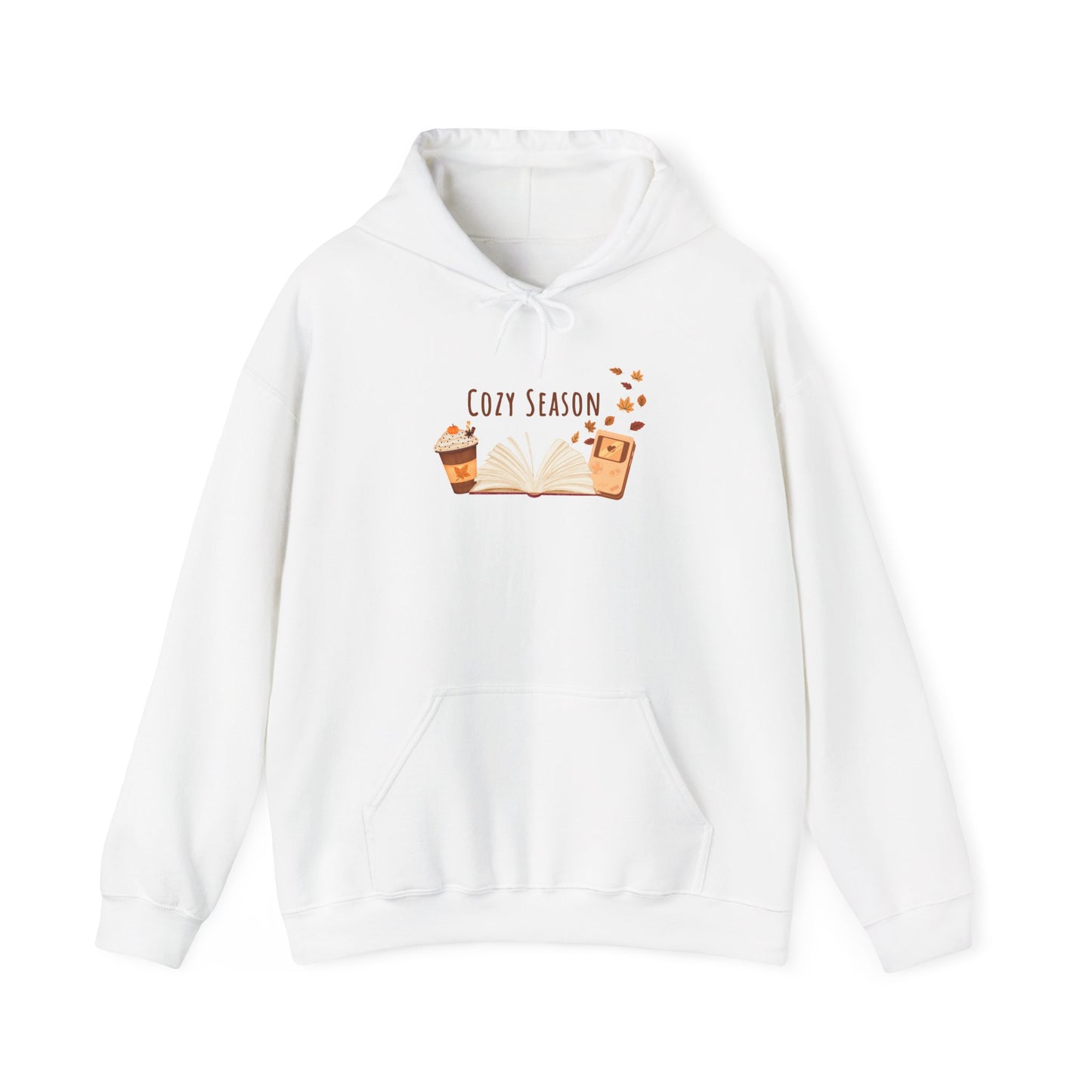 Cozy Season Hooded Sweatshirt, Unisex Hoodie, Gift for Fall, Autumn Fashion, Cozy Gamer, Coffee Lover Sweatshirt, Warm Casual Wear