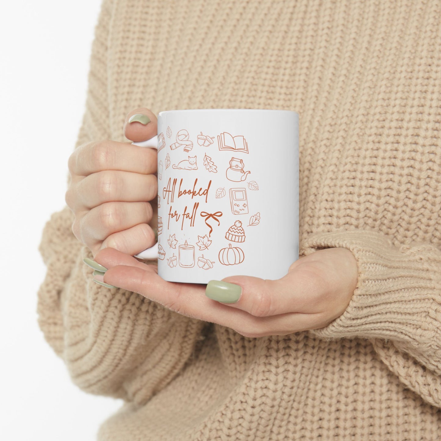 Cozy Ceramic Mug for Coffee Lovers, Perfect Gift for Tea Drinkers, Home Office Decor, Fall or Winter Vibes, 11oz & 15oz Sizes