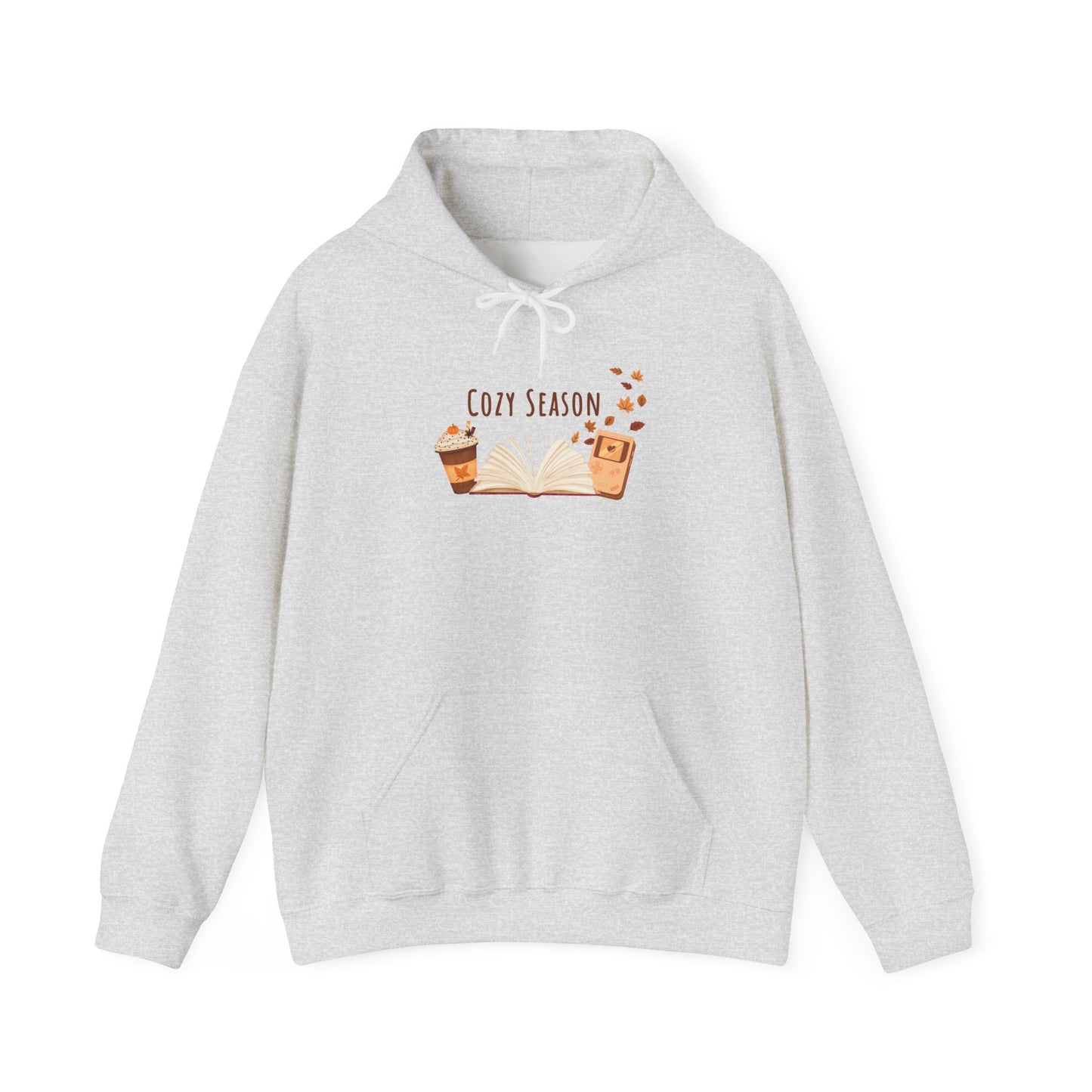 Cozy Season Hooded Sweatshirt, Unisex Hoodie, Gift for Fall, Autumn Fashion, Cozy Gamer, Coffee Lover Sweatshirt, Warm Casual Wear