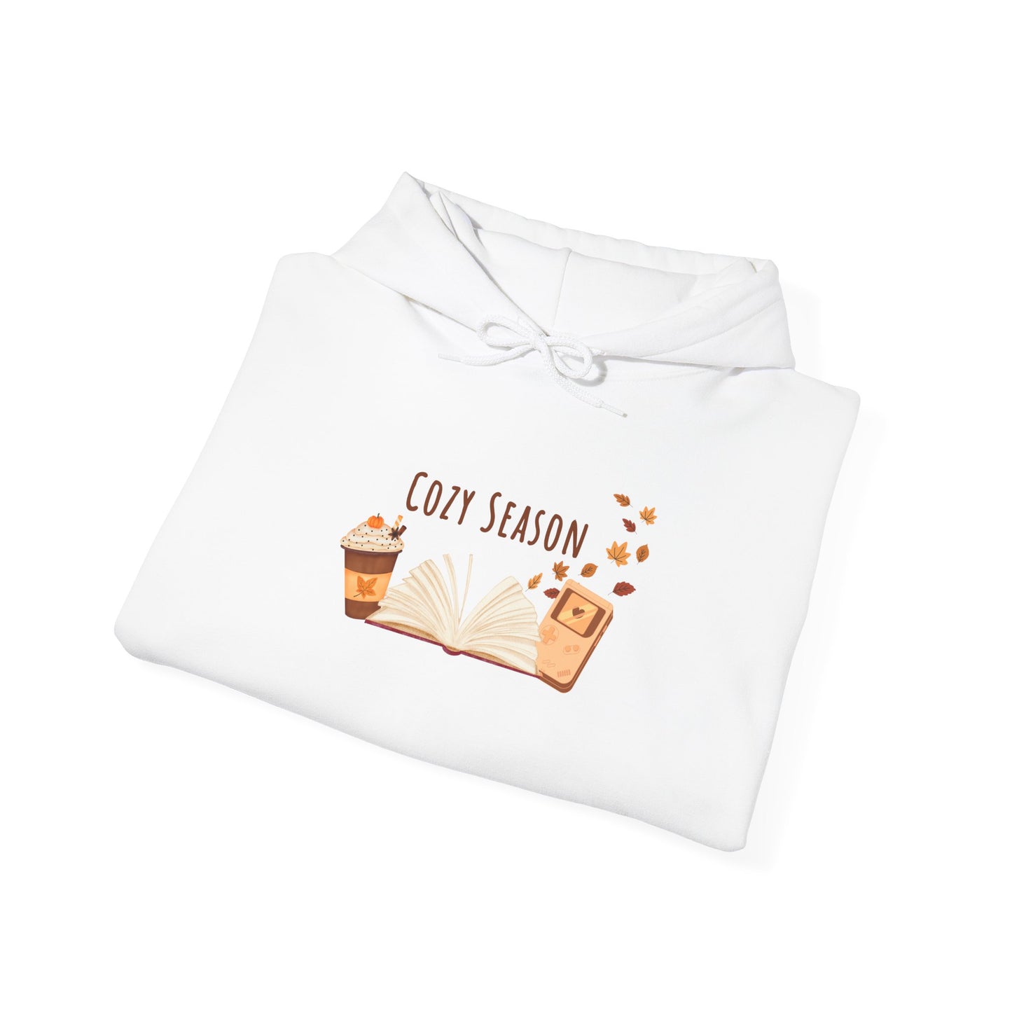 Cozy Season Hooded Sweatshirt, Unisex Hoodie, Gift for Fall, Autumn Fashion, Cozy Gamer, Coffee Lover Sweatshirt, Warm Casual Wear