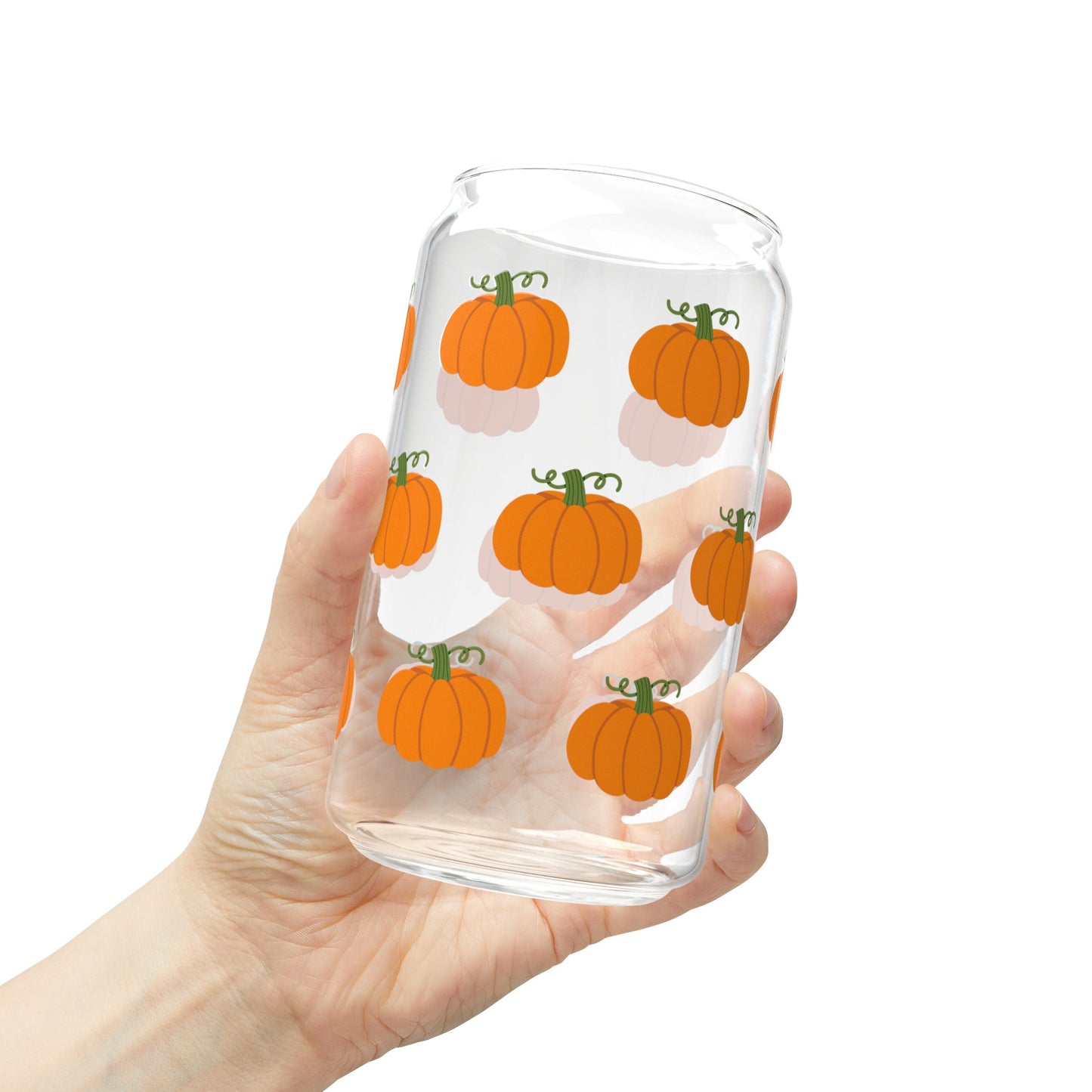 Fall Pumpkin Sipper Glass, 16oz, Perfect Gift for Fall Lovers, Kitchen Decor
