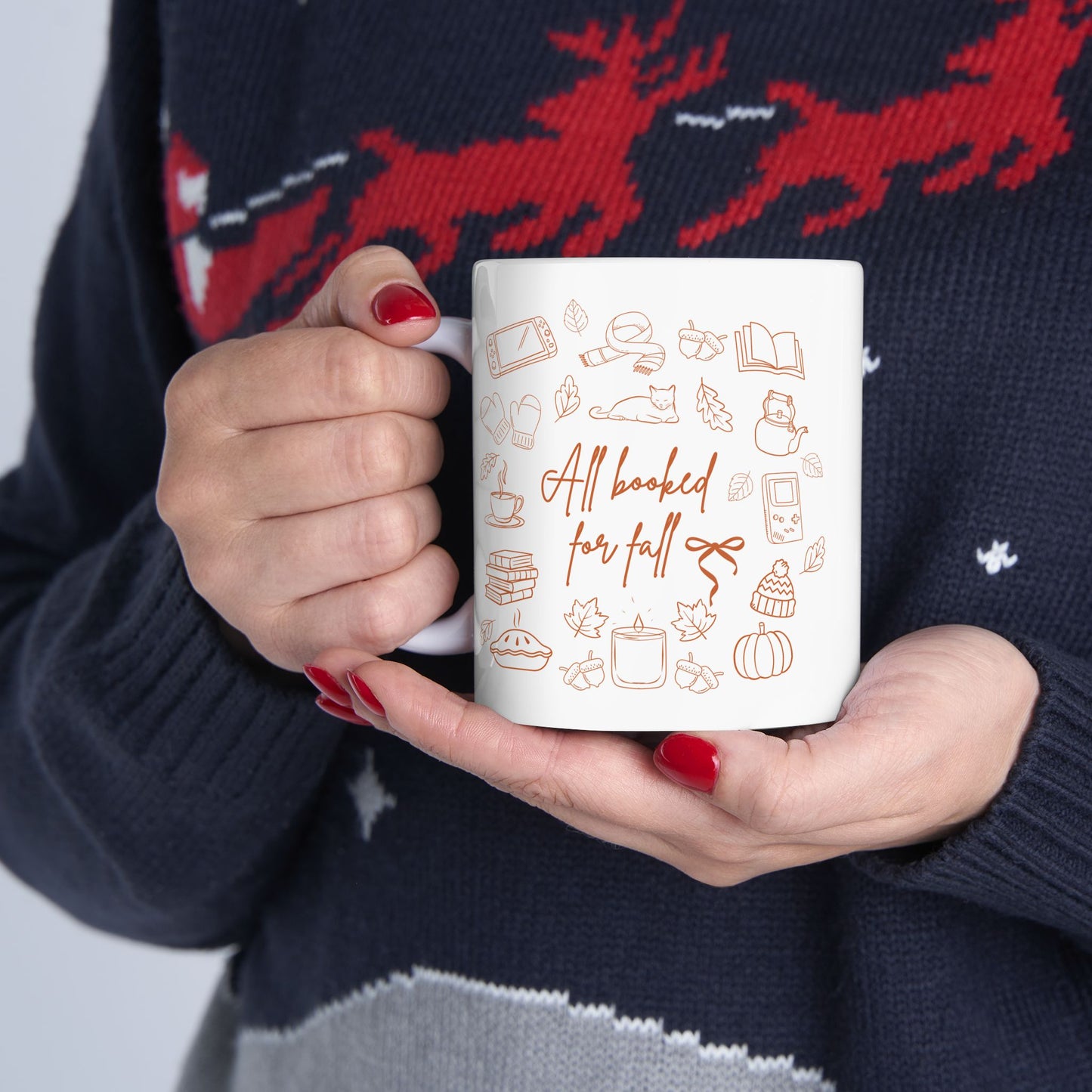 Cozy Ceramic Mug for Coffee Lovers, Perfect Gift for Tea Drinkers, Home Office Decor, Fall or Winter Vibes, 11oz & 15oz Sizes