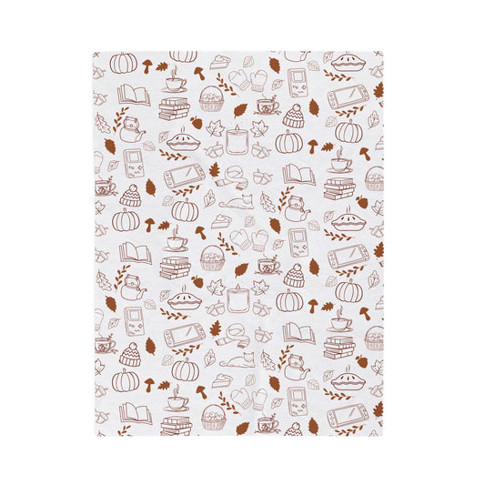 Cozy Illustrated Velveteen Plush Blanket