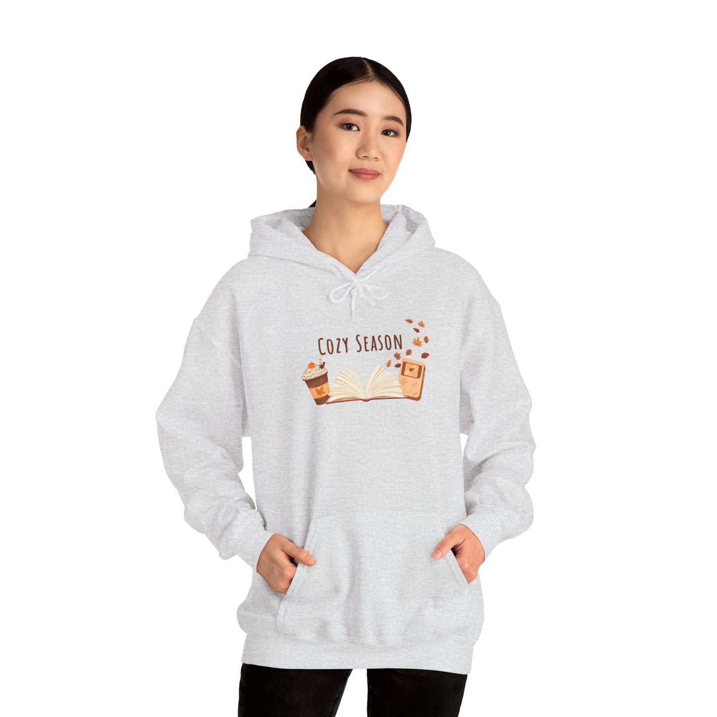 Cozy Season Hooded Sweatshirt, Unisex Hoodie, Gift for Fall, Autumn Fashion, Cozy Gamer, Coffee Lover Sweatshirt, Warm Casual Wear