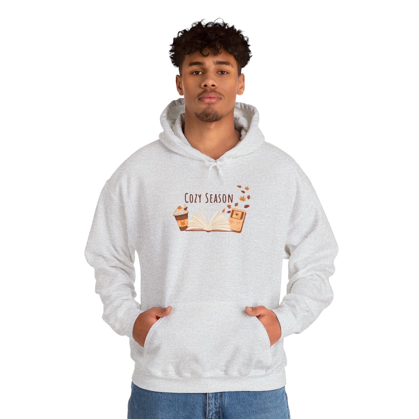 Cozy Season Hooded Sweatshirt, Unisex Hoodie, Gift for Fall, Autumn Fashion, Cozy Gamer, Coffee Lover Sweatshirt, Warm Casual Wear