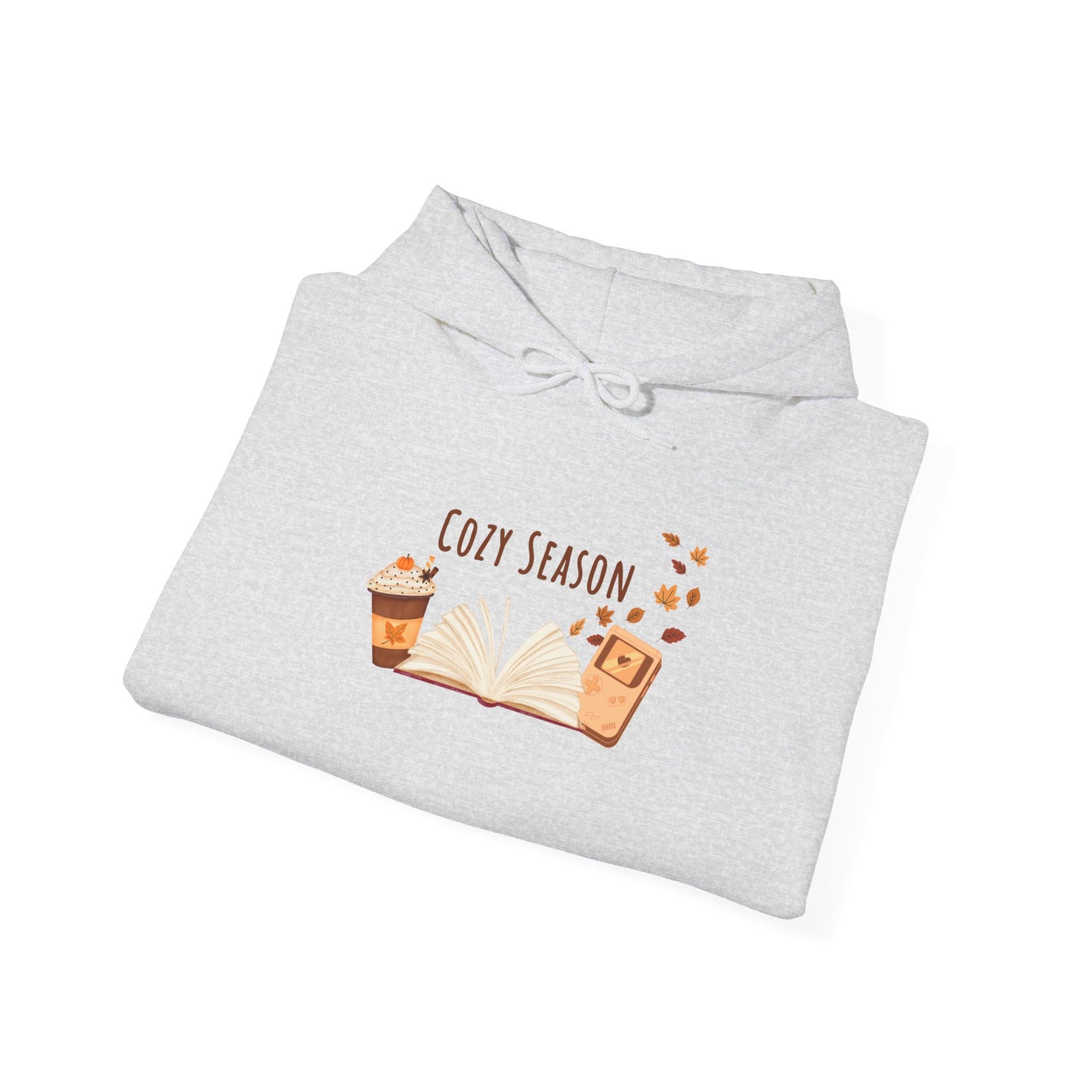 Cozy Season Hooded Sweatshirt, Unisex Hoodie, Gift for Fall, Autumn Fashion, Cozy Gamer, Coffee Lover Sweatshirt, Warm Casual Wear