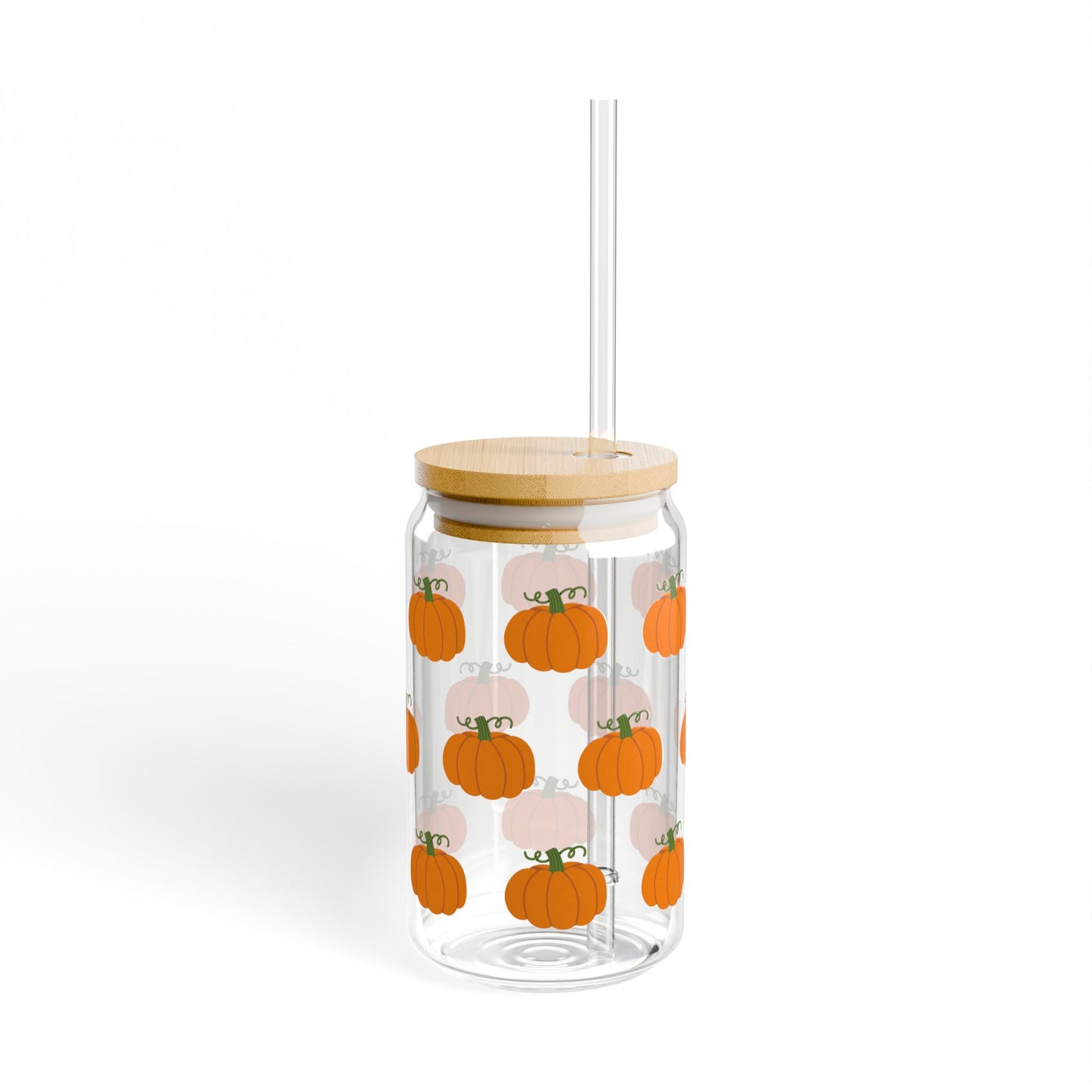 Fall Pumpkin Sipper Glass, 16oz, Perfect Gift for Fall Lovers, Kitchen Decor