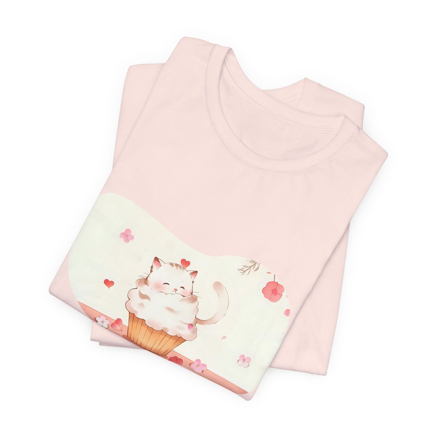 Cute Cat Cupcake Tee, Unisex T-Shirt, Funny Gift, Birthday Gift, Cat Lover Apparel, Casual Fashion Tee, Sweet Treat Shirt