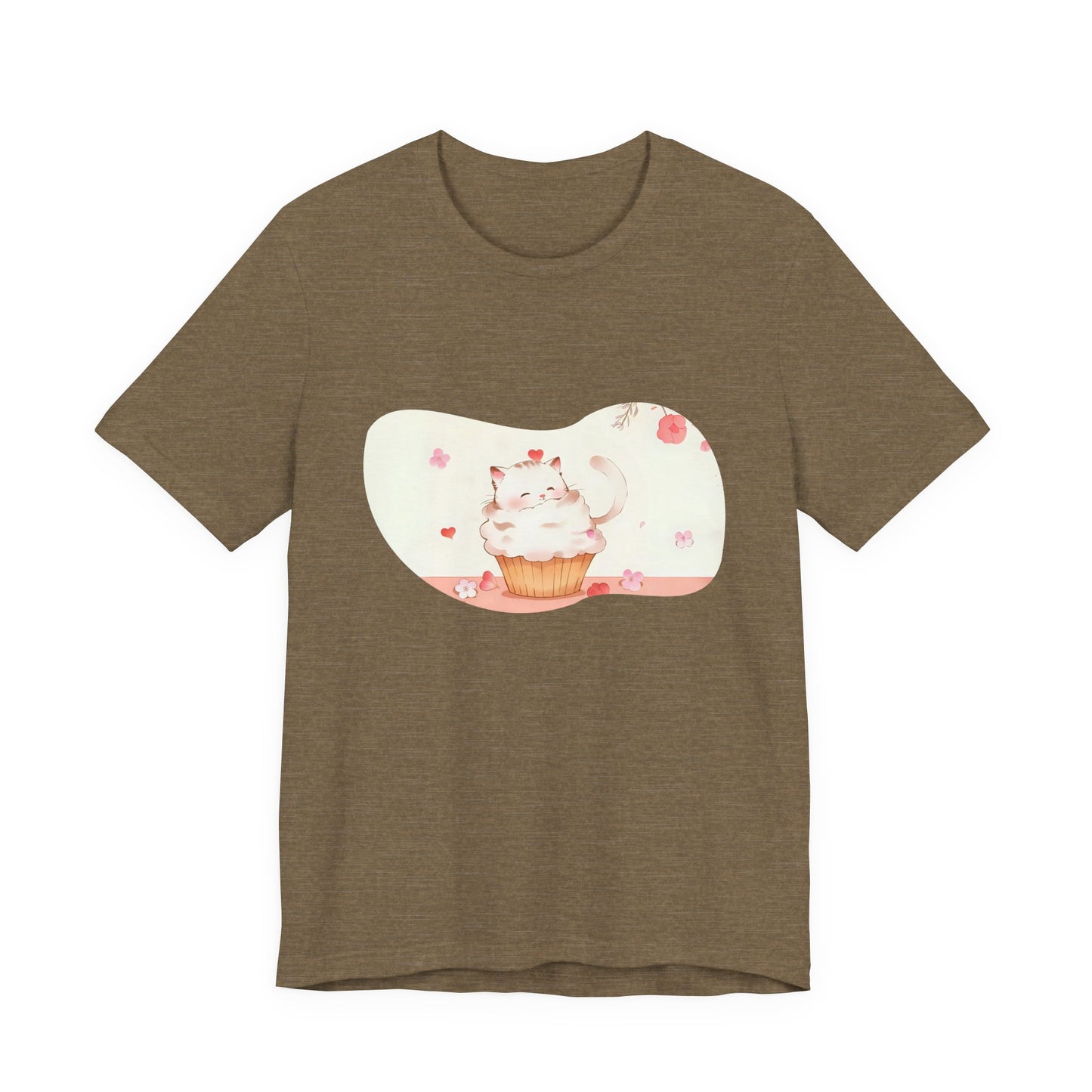 Cute Cat Cupcake Tee, Unisex T-Shirt, Funny Gift, Birthday Gift, Cat Lover Apparel, Casual Fashion Tee, Sweet Treat Shirt