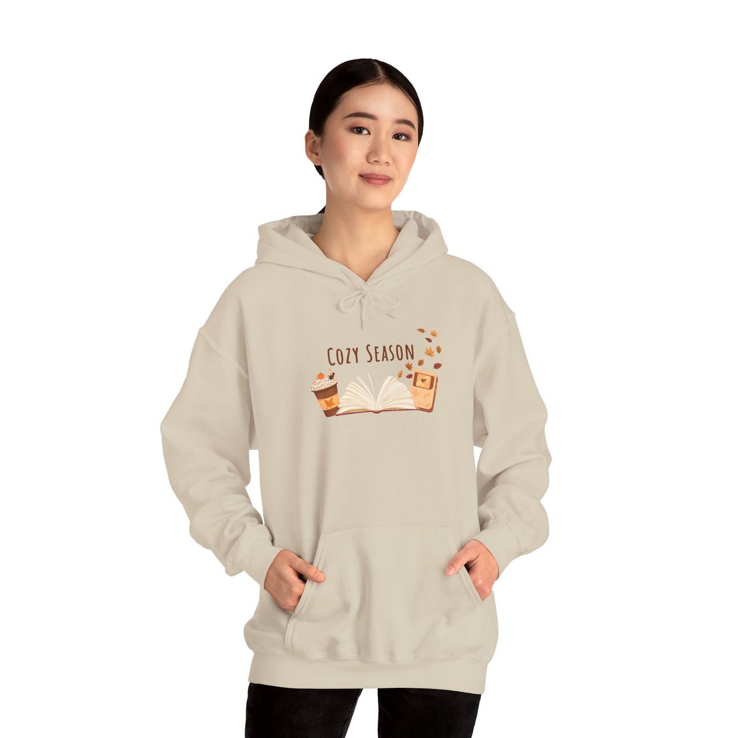Cozy Season Hooded Sweatshirt, Unisex Hoodie, Gift for Fall, Autumn Fashion, Cozy Gamer, Coffee Lover Sweatshirt, Warm Casual Wear