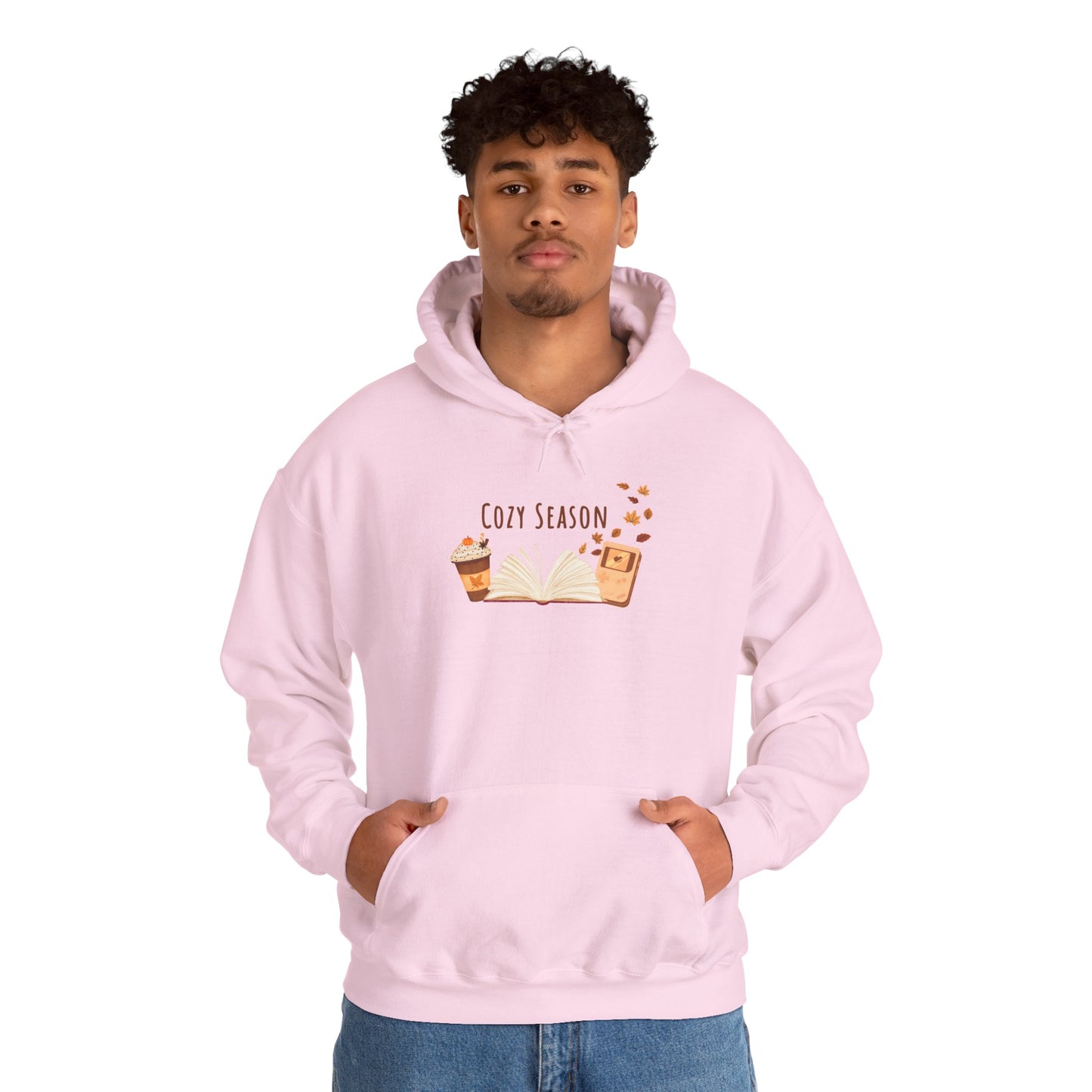 Cozy Season Hooded Sweatshirt, Unisex Hoodie, Gift for Fall, Autumn Fashion, Cozy Gamer, Coffee Lover Sweatshirt, Warm Casual Wear