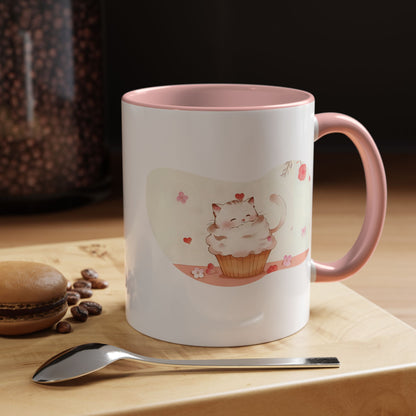 Cute Cat Cup: Adorable Accent Coffee Mug | Gift for Cat Lovers, Pet Owners, Caffeine Lovers, Birthday, Mother's Day, Housewarming