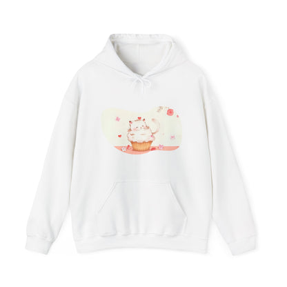 Sweet Treats Unisex Hoodie - Cute Cat Cupcake Design, Cozy Gift, Cat Lover Sweatshirt, Bakers, Cute Clothing, Fun Apparel