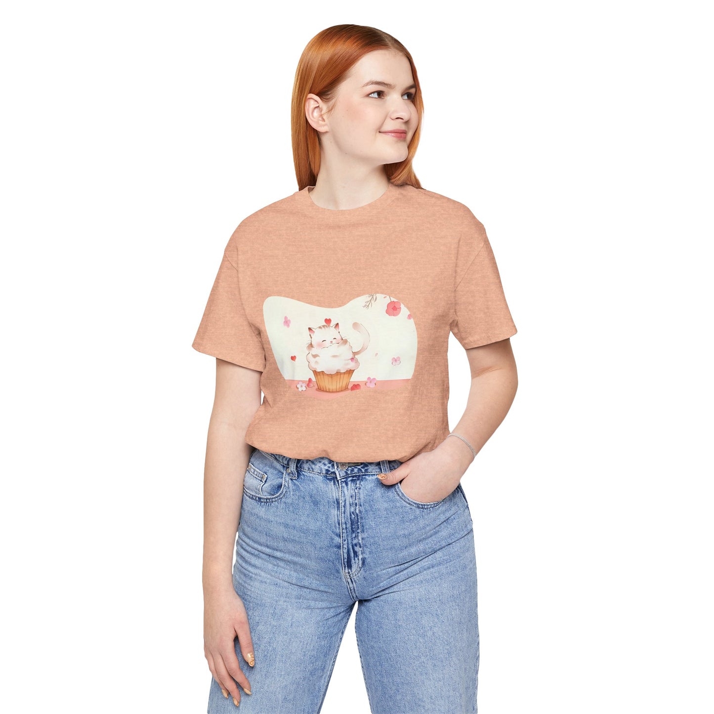 Cute Cat Cupcake Tee, Unisex T-Shirt, Funny Gift, Birthday Gift, Cat Lover Apparel, Casual Fashion Tee, Sweet Treat Shirt