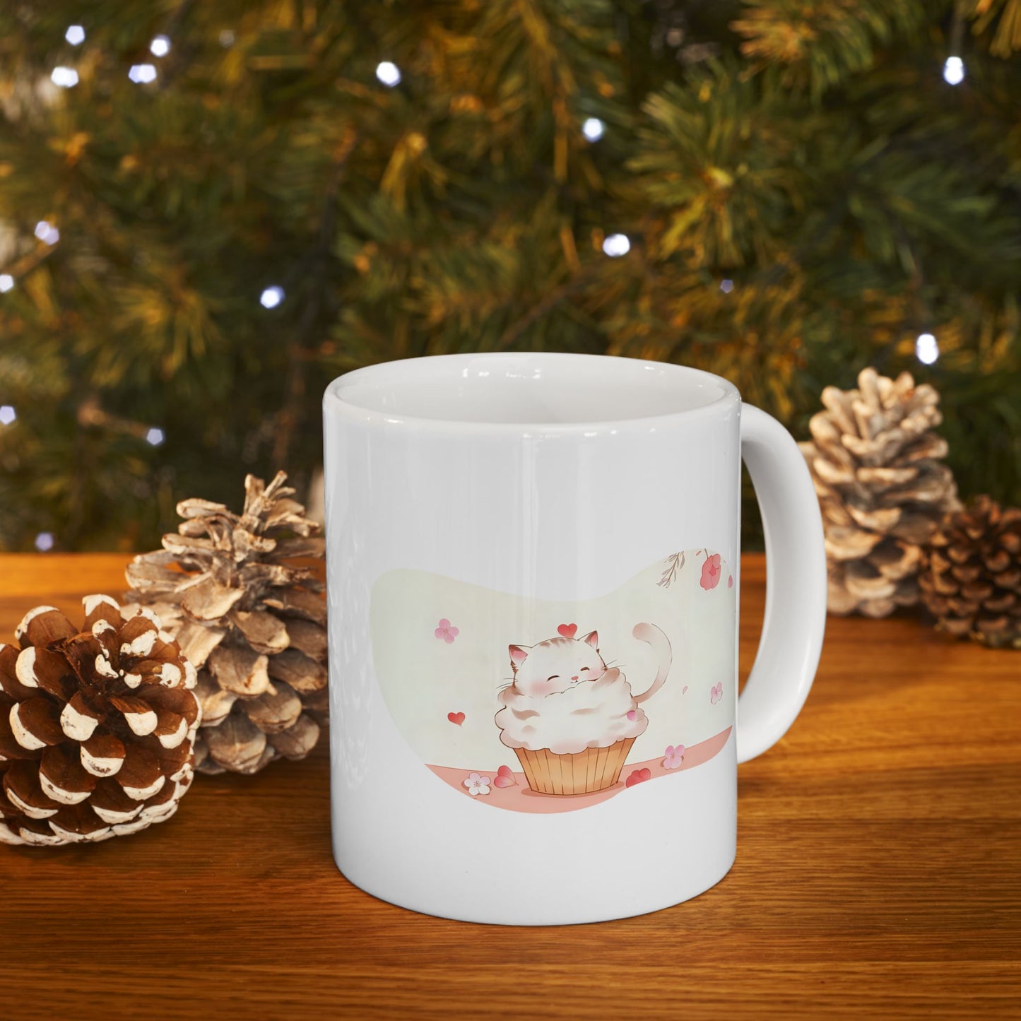 Cute Cat Ceramic Mug, Cute Coffee Cup, Tea Lover Gift, Heartwarming Kitchen Decor, Personalized Beverage Mug, Unique Gift Idea