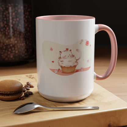 Cute Cat Cup: Adorable Accent Coffee Mug | Gift for Cat Lovers, Pet Owners, Caffeine Lovers, Birthday, Mother's Day, Housewarming