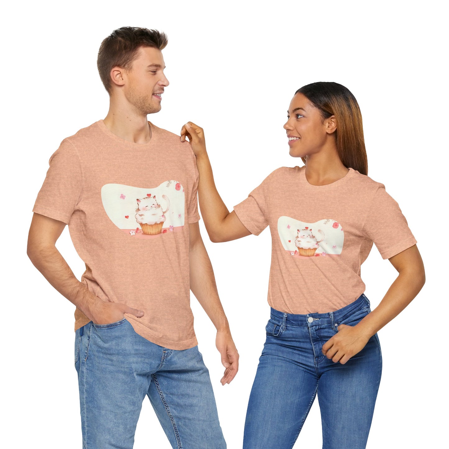 Cute Cat Cupcake Tee, Unisex T-Shirt, Funny Gift, Birthday Gift, Cat Lover Apparel, Casual Fashion Tee, Sweet Treat Shirt