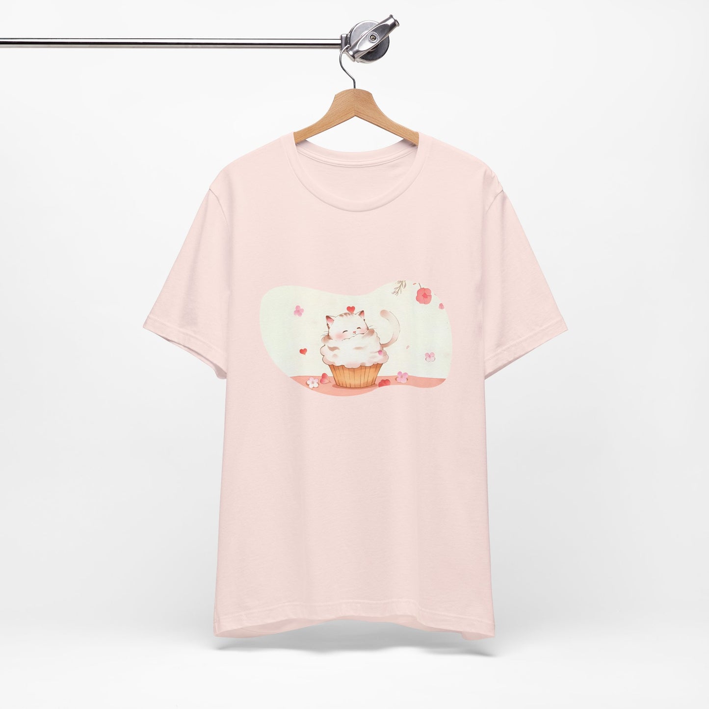 Cute Cat Cupcake Tee, Unisex T-Shirt, Funny Gift, Birthday Gift, Cat Lover Apparel, Casual Fashion Tee, Sweet Treat Shirt