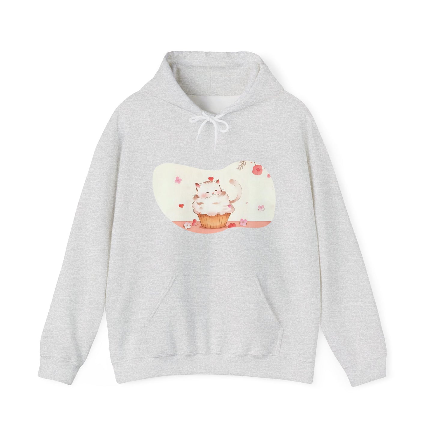 Sweet Treats Unisex Hoodie - Cute Cat Cupcake Design, Cozy Gift, Cat Lover Sweatshirt, Bakers, Cute Clothing, Fun Apparel