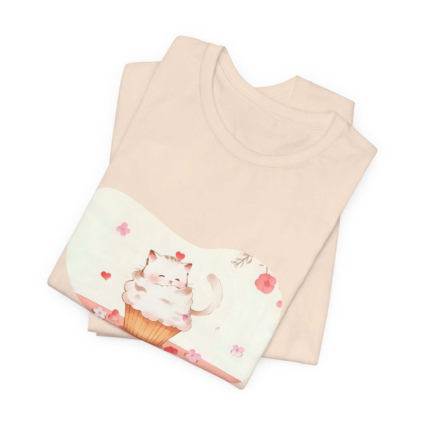Cute Cat Cupcake Tee, Unisex T-Shirt, Funny Gift, Birthday Gift, Cat Lover Apparel, Casual Fashion Tee, Sweet Treat Shirt
