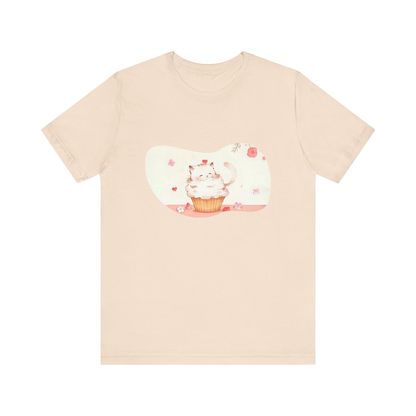 Cute Cat Cupcake Tee, Unisex T-Shirt, Funny Gift, Birthday Gift, Cat Lover Apparel, Casual Fashion Tee, Sweet Treat Shirt