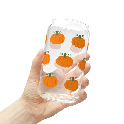 Fall Pumpkin Sipper Glass, 16oz, Perfect Gift for Fall Lovers, Kitchen Decor