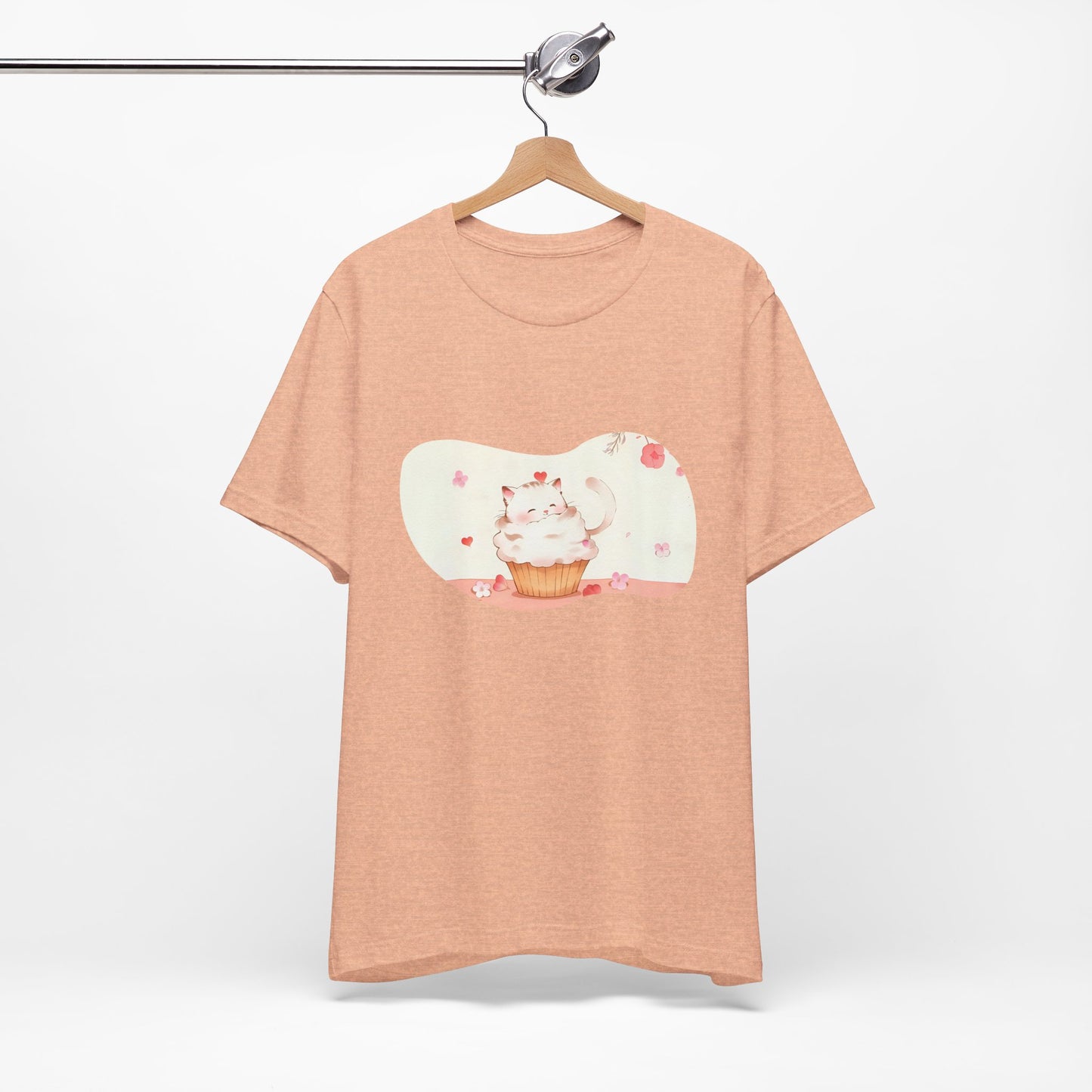 Cute Cat Cupcake Tee, Unisex T-Shirt, Funny Gift, Birthday Gift, Cat Lover Apparel, Casual Fashion Tee, Sweet Treat Shirt