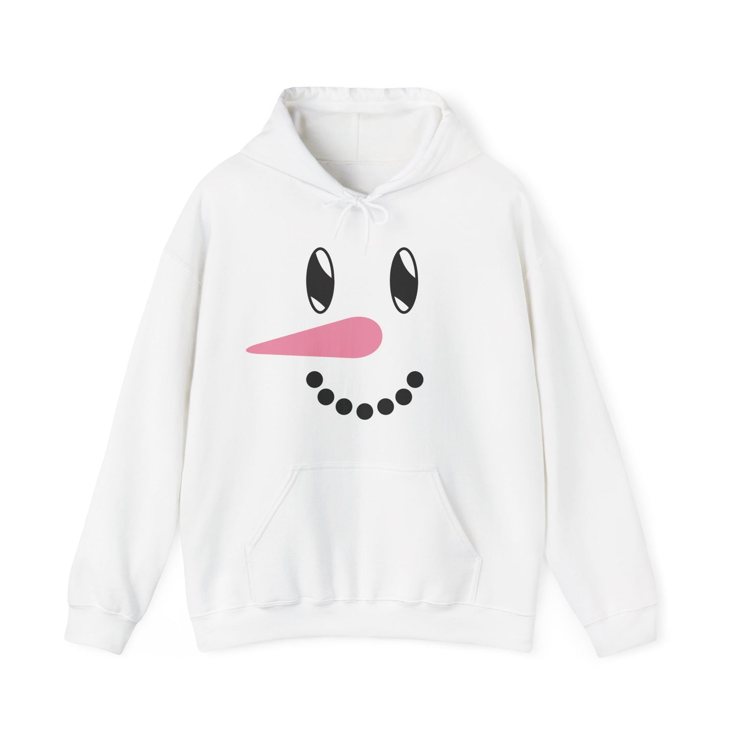 Snowman Face Hooded Sweatshirt