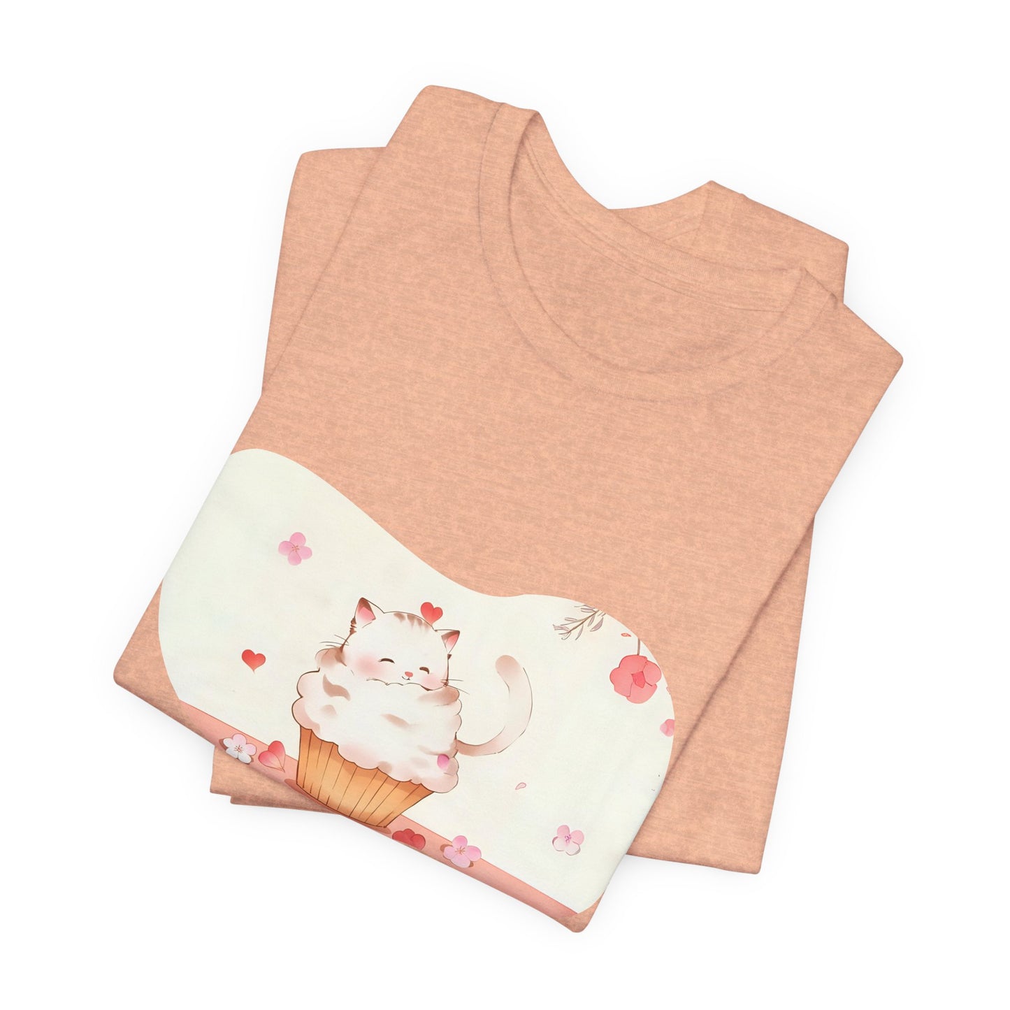 Cute Cat Cupcake Tee, Unisex T-Shirt, Funny Gift, Birthday Gift, Cat Lover Apparel, Casual Fashion Tee, Sweet Treat Shirt