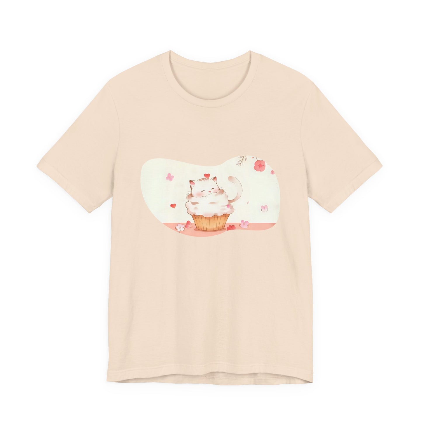 Cute Cat Cupcake Tee, Unisex T-Shirt, Funny Gift, Birthday Gift, Cat Lover Apparel, Casual Fashion Tee, Sweet Treat Shirt