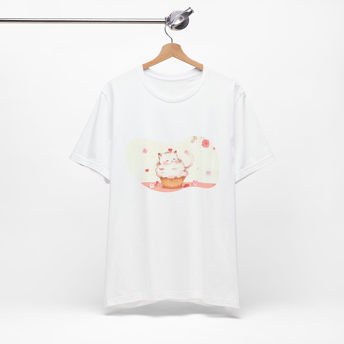 Cute Cat Cupcake Tee, Unisex T-Shirt, Funny Gift, Birthday Gift, Cat Lover Apparel, Casual Fashion Tee, Sweet Treat Shirt