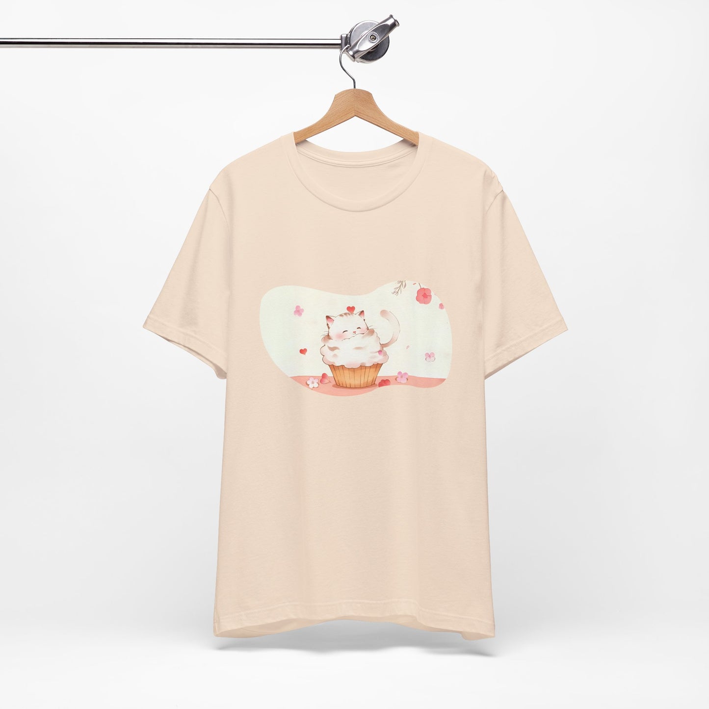 Cute Cat Cupcake Tee, Unisex T-Shirt, Funny Gift, Birthday Gift, Cat Lover Apparel, Casual Fashion Tee, Sweet Treat Shirt