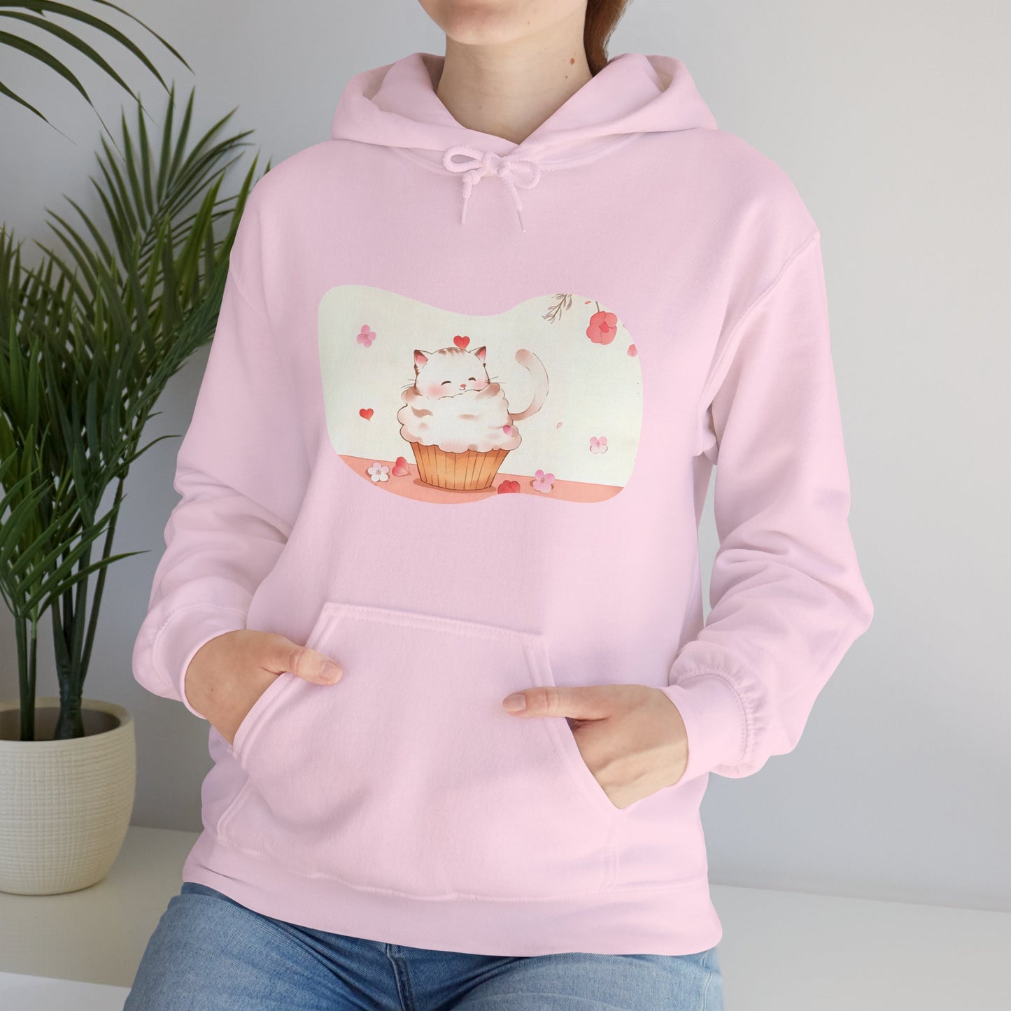 Sweet Treats Unisex Hoodie - Cute Cat Cupcake Design, Cozy Gift, Cat Lover Sweatshirt, Bakers, Cute Clothing, Fun Apparel