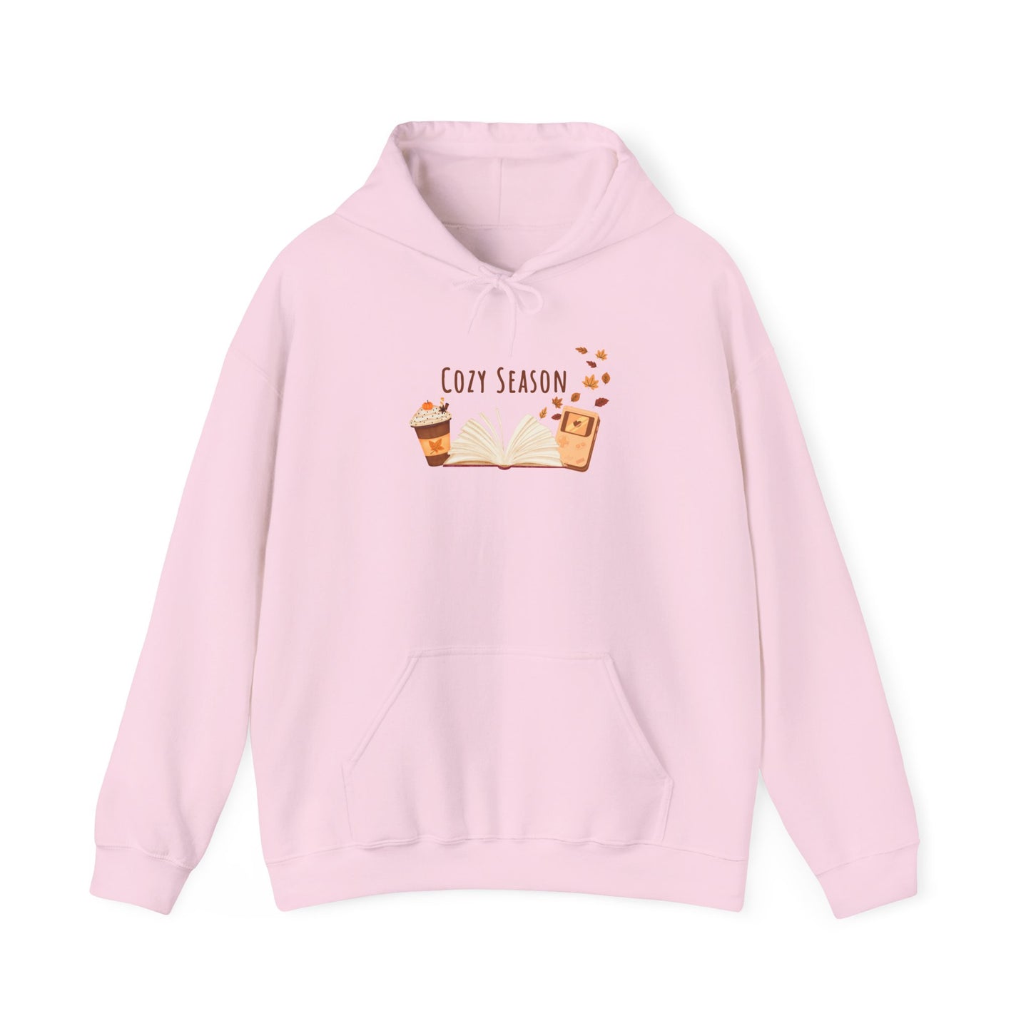 Cozy Season Hooded Sweatshirt, Unisex Hoodie, Gift for Fall, Autumn Fashion, Cozy Gamer, Coffee Lover Sweatshirt, Warm Casual Wear