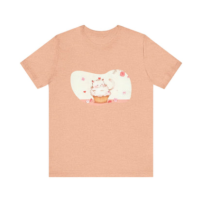 Cute Cat Cupcake Tee, Unisex T-Shirt, Funny Gift, Birthday Gift, Cat Lover Apparel, Casual Fashion Tee, Sweet Treat Shirt