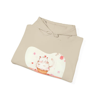 Sweet Treats Unisex Hoodie - Cute Cat Cupcake Design, Cozy Gift, Cat Lover Sweatshirt, Bakers, Cute Clothing, Fun Apparel