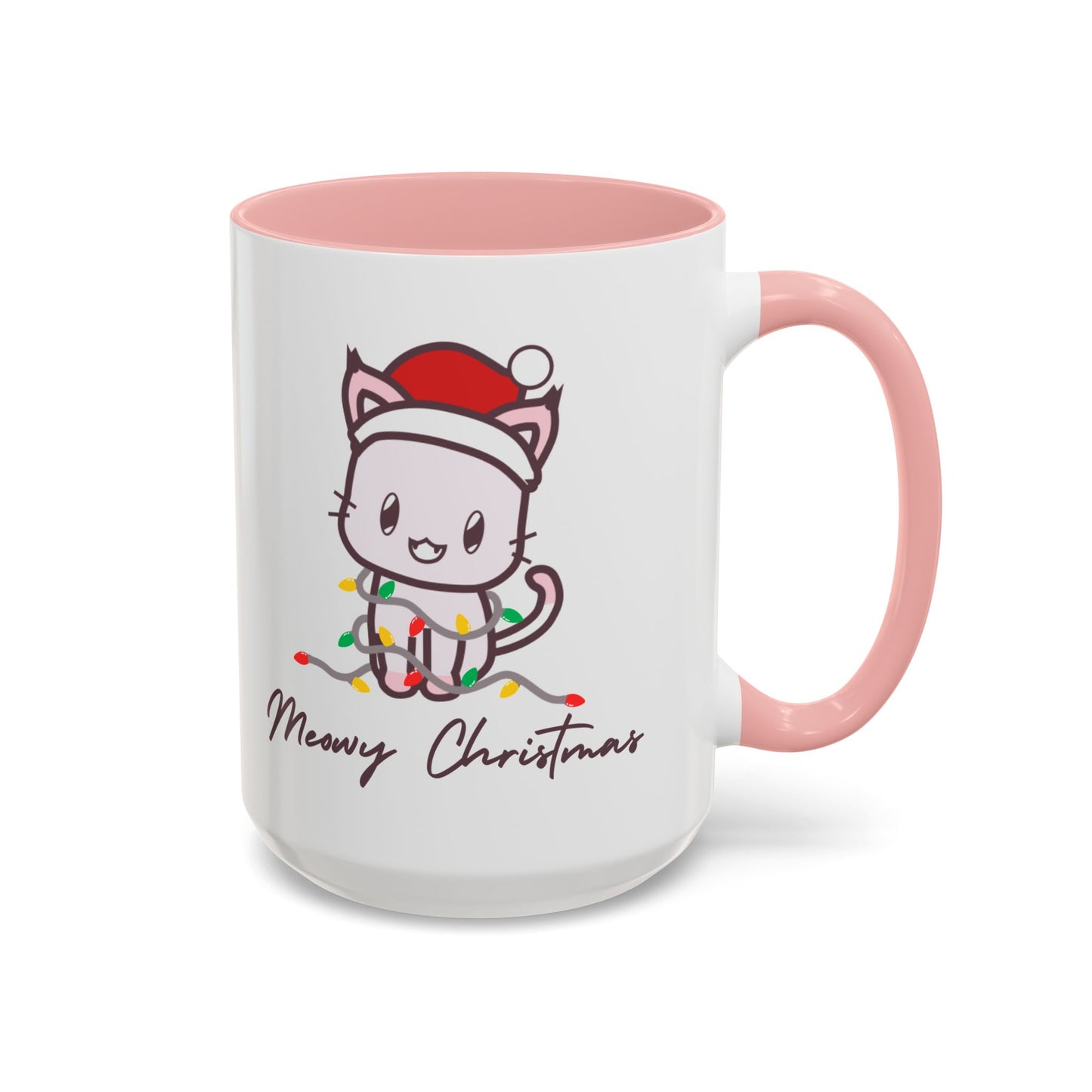 Meowy Christmas Accent Coffee Mug