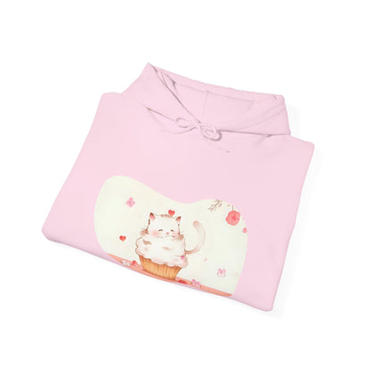 Sweet Treats Unisex Hoodie - Cute Cat Cupcake Design, Cozy Gift, Cat Lover Sweatshirt, Bakers, Cute Clothing, Fun Apparel