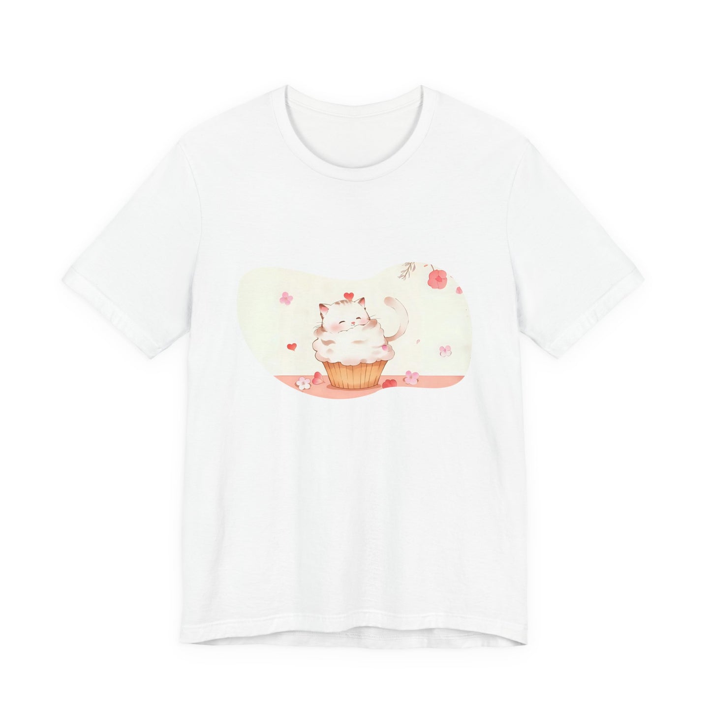 Cute Cat Cupcake Tee, Unisex T-Shirt, Funny Gift, Birthday Gift, Cat Lover Apparel, Casual Fashion Tee, Sweet Treat Shirt