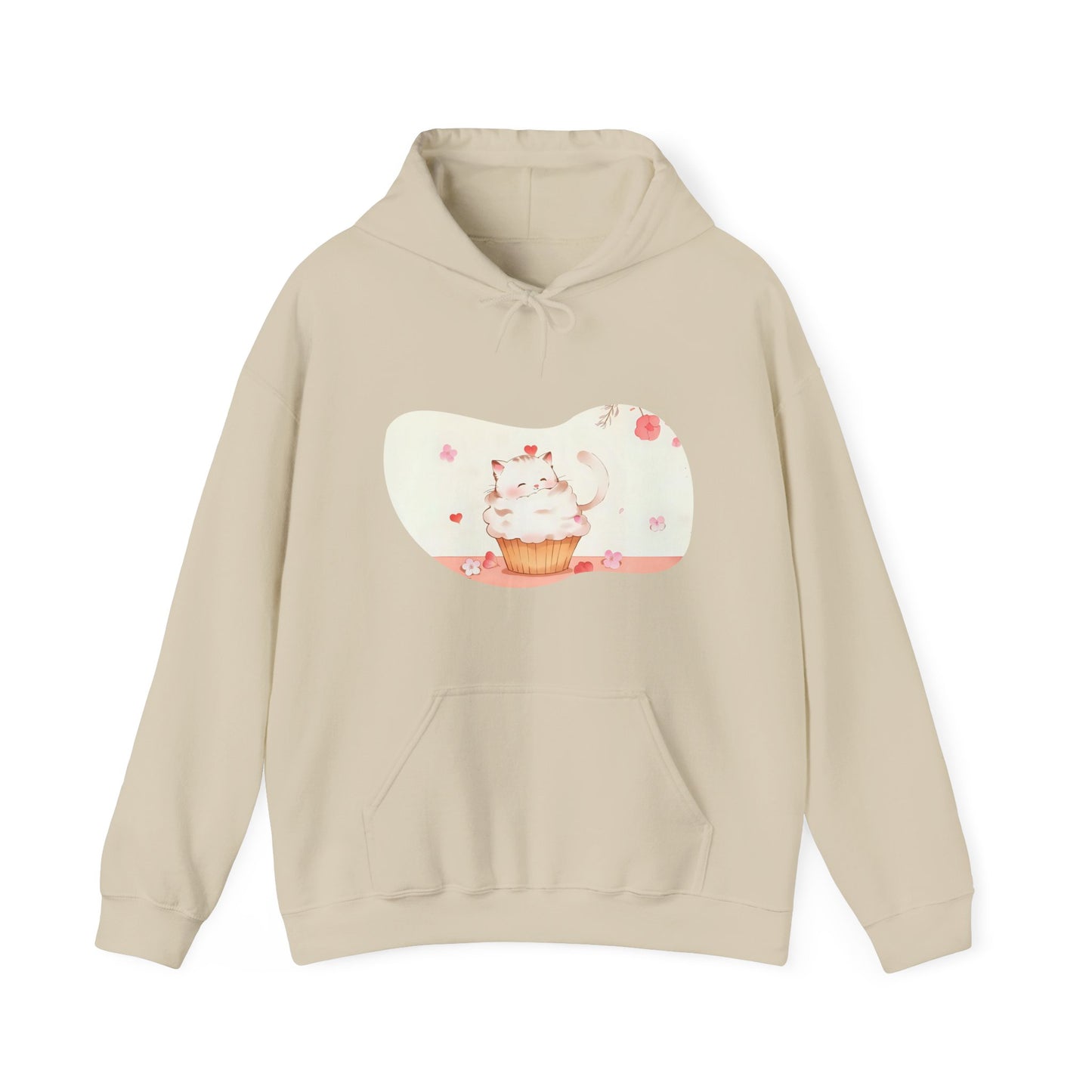 Sweet Treats Unisex Hoodie - Cute Cat Cupcake Design, Cozy Gift, Cat Lover Sweatshirt, Bakers, Cute Clothing, Fun Apparel