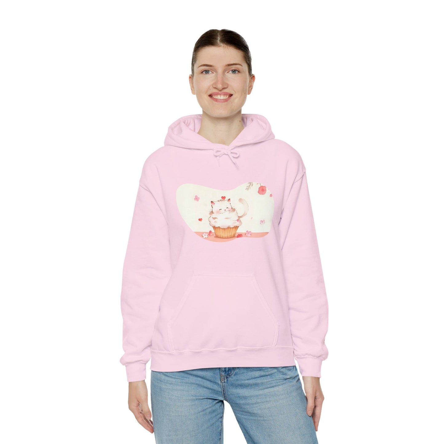 Sweet Treats Unisex Hoodie - Cute Cat Cupcake Design, Cozy Gift, Cat Lover Sweatshirt, Bakers, Cute Clothing, Fun Apparel