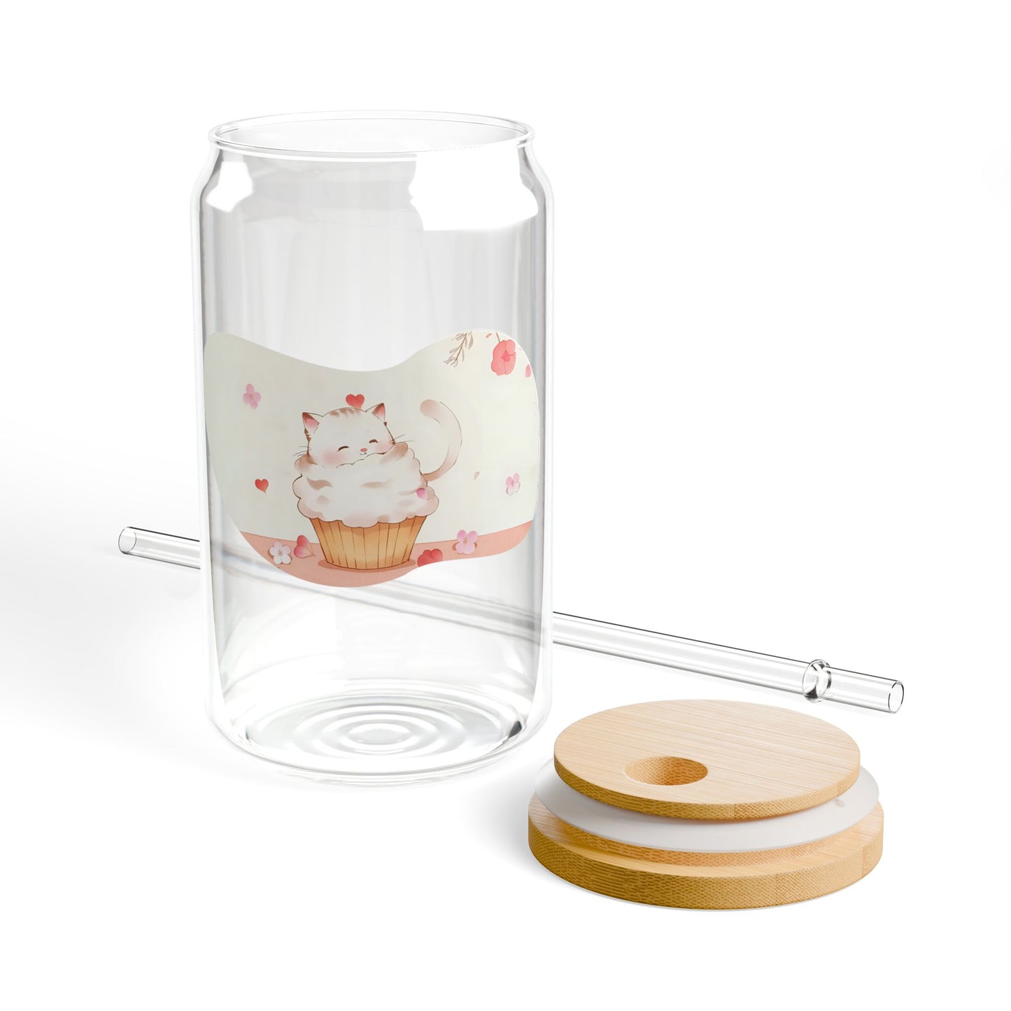 Cute Cupcake Sipper Glass - 16oz Beverage Container, Perfect Gift for Baking Lovers, Summer Parties, Kids, Home Decor, Eco-Friendly [...]