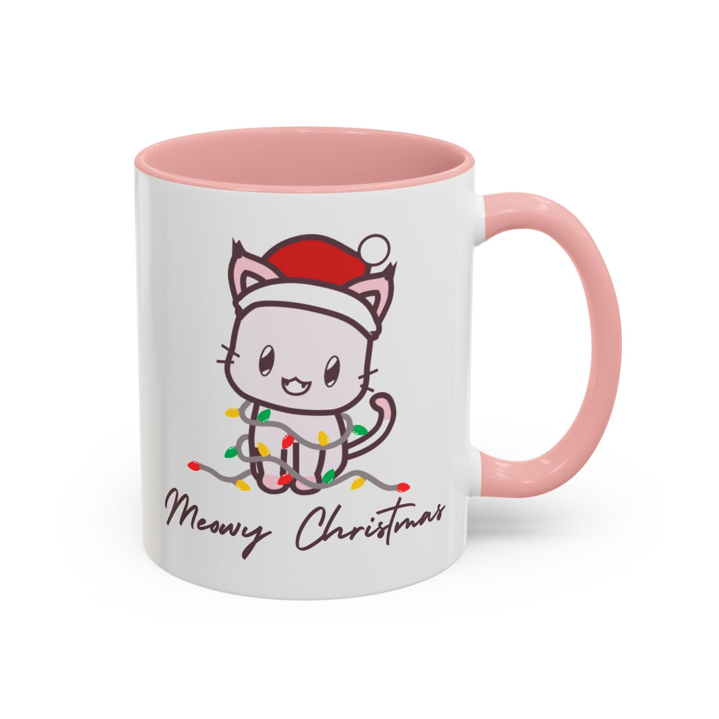 Meowy Christmas Accent Coffee Mug