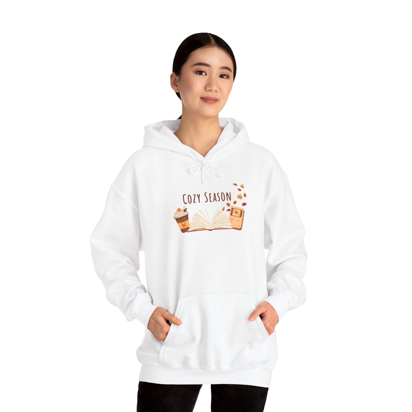 Cozy Season Hooded Sweatshirt, Unisex Hoodie, Gift for Fall, Autumn Fashion, Cozy Gamer, Coffee Lover Sweatshirt, Warm Casual Wear