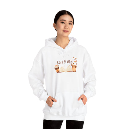 Cozy Season Hooded Sweatshirt, Unisex Hoodie, Gift for Fall, Autumn Fashion, Cozy Gamer, Coffee Lover Sweatshirt, Warm Casual Wear