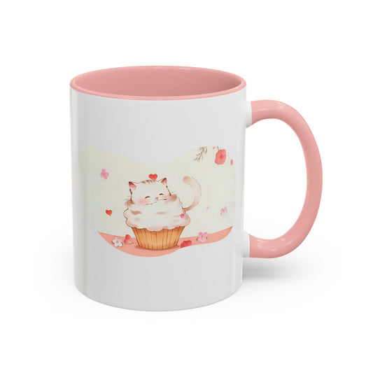 Cute Cat Cup: Adorable Accent Coffee Mug | Gift for Cat Lovers, Pet Owners, Caffeine Lovers, Birthday, Mother's Day, Housewarming