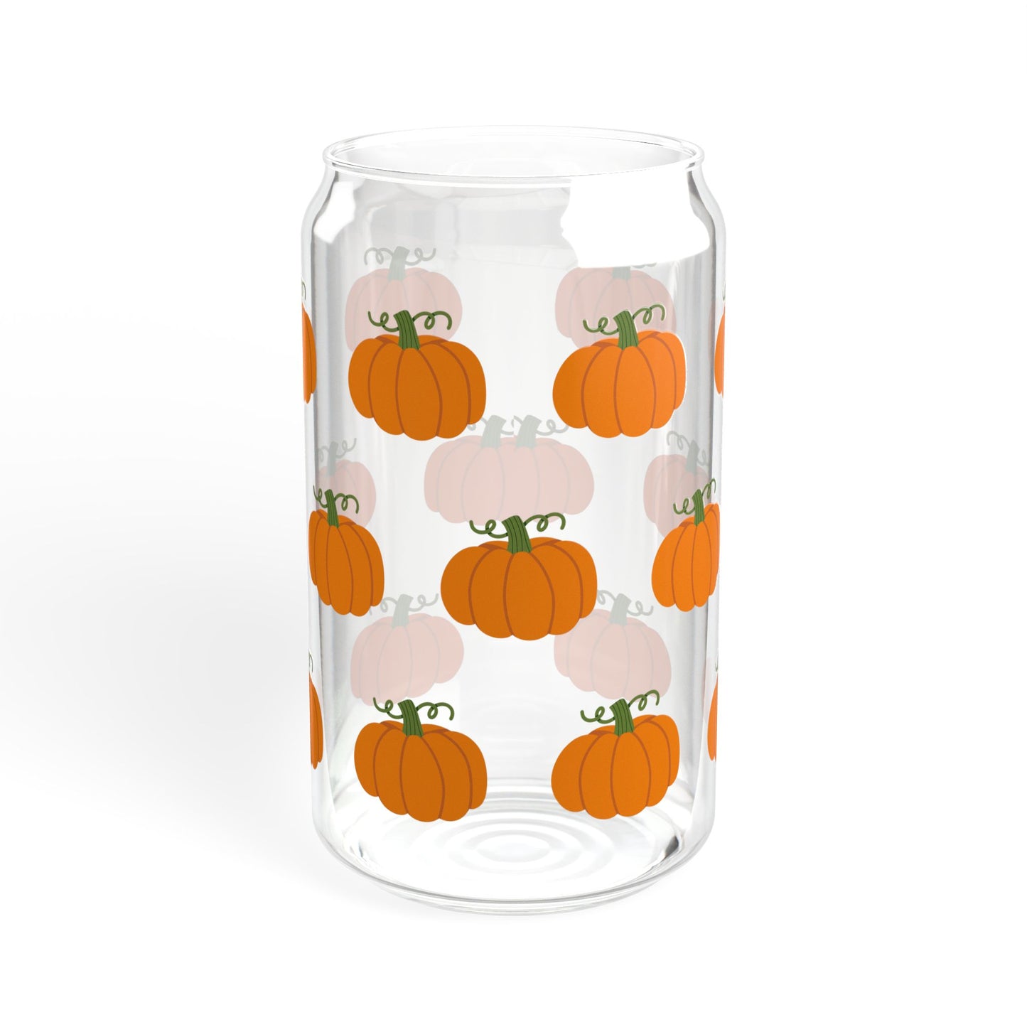 Fall Pumpkin Sipper Glass, 16oz, Perfect Gift for Fall Lovers, Kitchen Decor