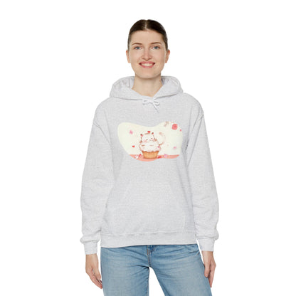 Sweet Treats Unisex Hoodie - Cute Cat Cupcake Design, Cozy Gift, Cat Lover Sweatshirt, Bakers, Cute Clothing, Fun Apparel