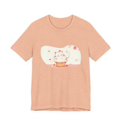 Cute Cat Cupcake Tee, Unisex T-Shirt, Funny Gift, Birthday Gift, Cat Lover Apparel, Casual Fashion Tee, Sweet Treat Shirt